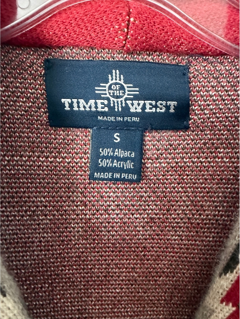 Time of the West Long Sleeve Button Up Southwestern Cardigan Sweater Size S - Picture 6 of 7